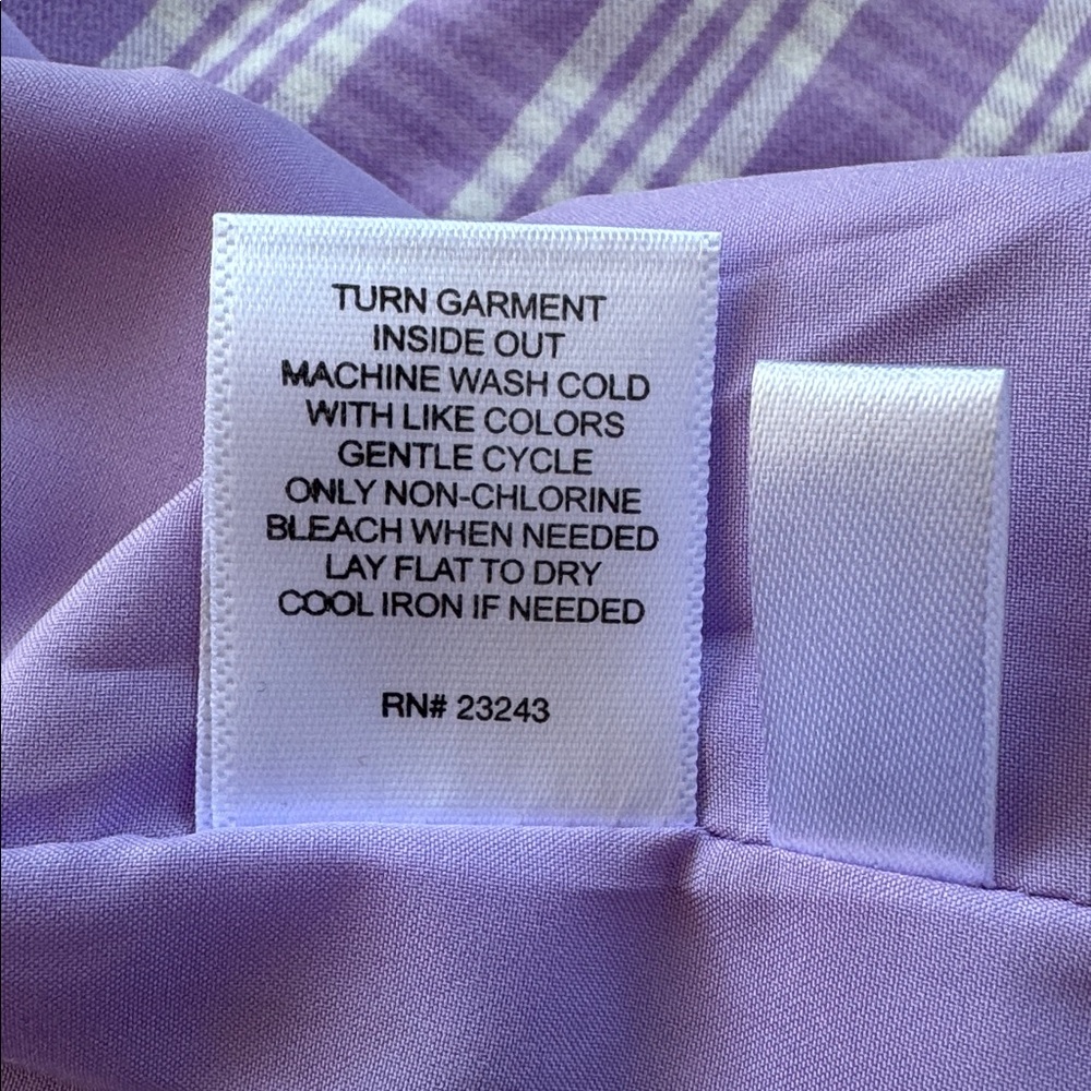New York & Company purple white plaid button up sleeveless vest blouse small - Picture 13 of 13